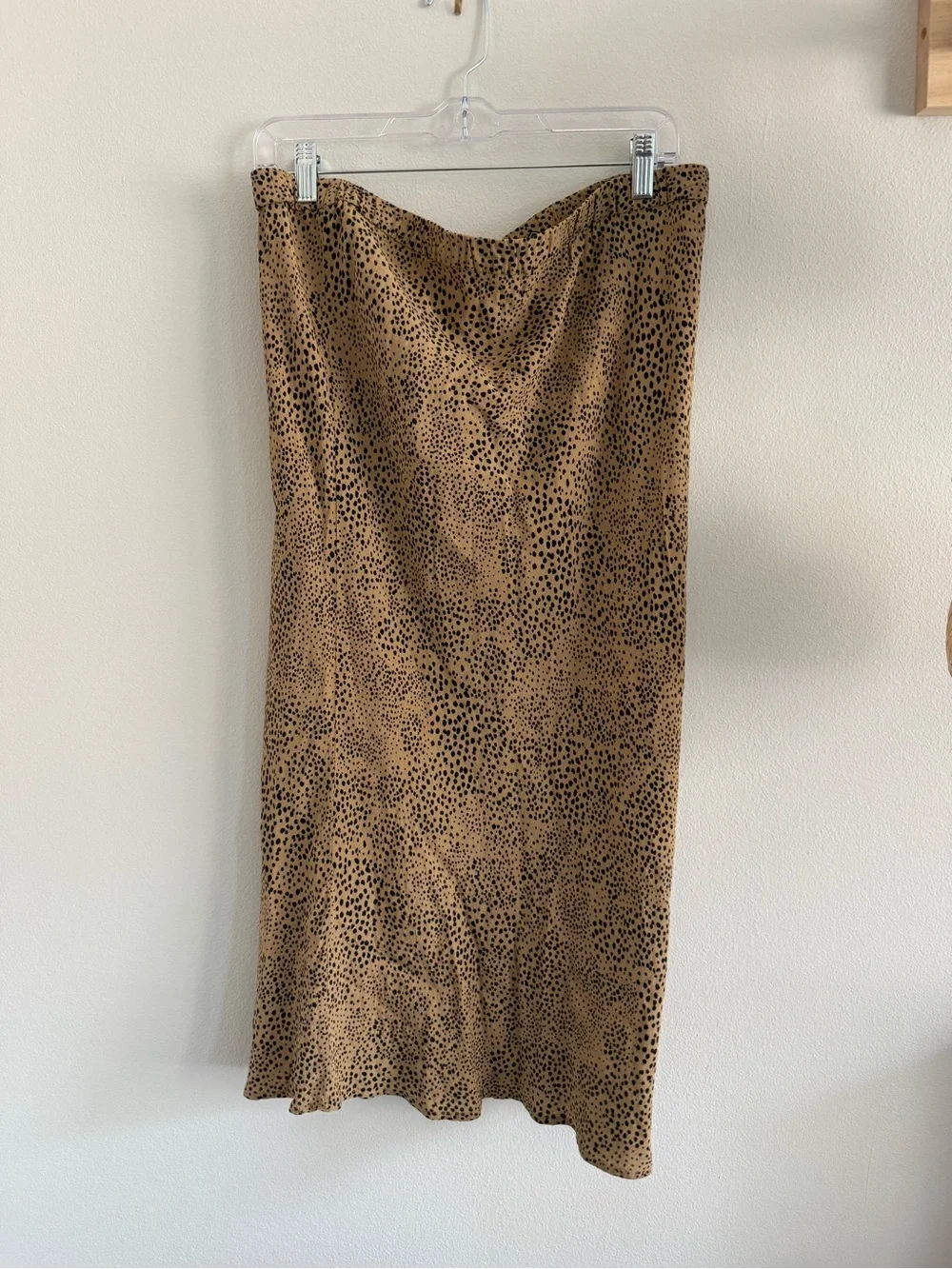 GAP Leopard Print Midi Slip Skirt in Tan and Black - Picture 1 of 5